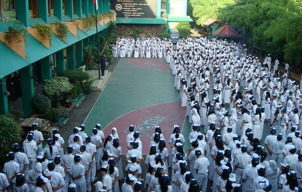 Peserta didik di SMP Negeri 115 Jakarta