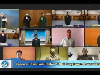 Pelantikan Husain Syam sebagai Rektor Universitas Negeri Makassar (UNM), Agung Damar Syakti sebagai Rektor Universitas Maritim Raja Ali Haji (UMRAH) dan Meky Sagrim sebagai Rektor Universitas Papua (Unipa)