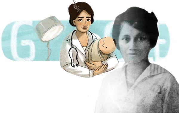 Ilustrasi: Marie Thomas, dokter perempuan pertama di Indonesia menjadi ilustrasi logo Google. (KalderaNews.com/repro: y.prayogo)