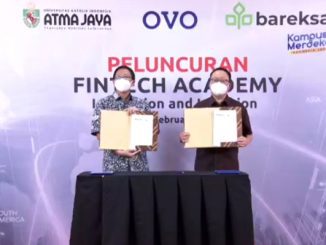Peluncuran Fintech Academy Unika Atma Jaya, OVO, dan Bareksa secara virtual, Selasa, 16 Februari 2021. (KalderaNews.com/y.prayogo)