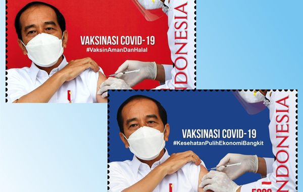 Prangko seri vaksinasi Covid-19. (KalderaNews.com/Ist.)