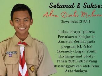 Siswa kelas XI IPA MAN Insan Cendekia Kota Batam, Adam Dzaki Mubarak