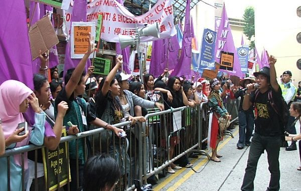 Demo Buruh Migran Indonesia (BMI) di Hong Kong (KalderaNews/JS de Britto)