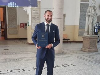 Giorgio Chellini saat wisuda kelulusan jenjang S2. (KalderaNews.com/Ist.)