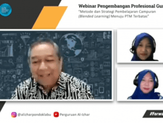 Rektor Pradita University, Richardus Eko Indrajit menjelaskan, strategi blended learning (pembelajaran campuran) dalam webinar “Metode dan Strategi Pembelajaran Campuran (Blended Learning) Menuju PTM Terbatas”, Selasa, 226.