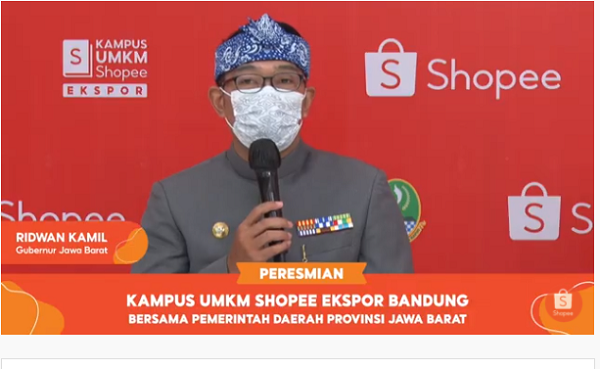 kampus UMKM shopee ekspor, ridwan kamil, jawa barat go digital