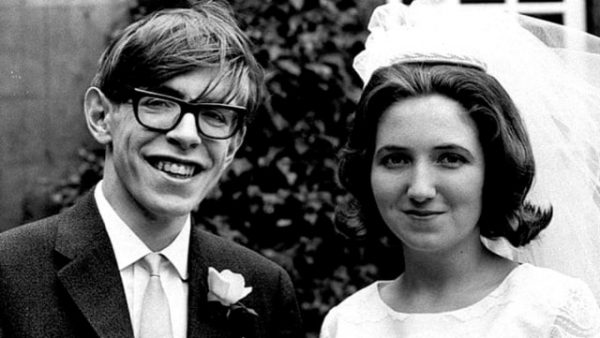 Stepen Hawking di hari pernikahannya