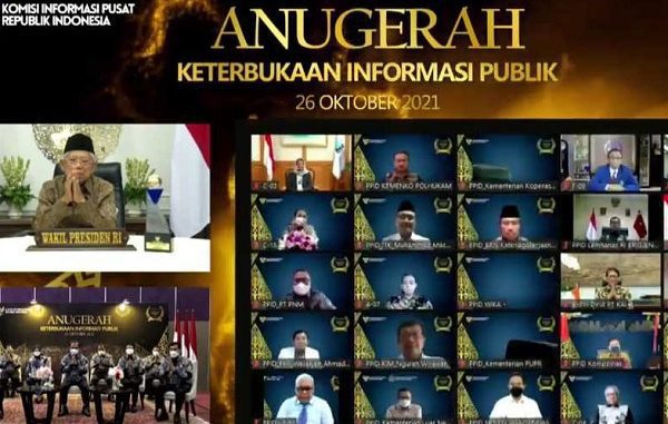 Anugerah Keterbukaan Informasi Badan Publik 2021. (KalderaNews.com/Ist.)