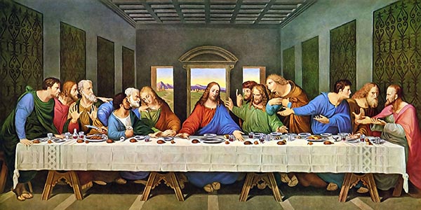 Ilustrasi: Lukisan restorasi The Last Supper karya DaVinci. (Ist.)