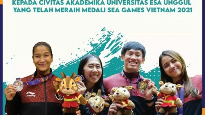 Mahasiswa dan Alumni Universitas Esa Unggul Raih Medali Sea Games 2021 (Dok. Instagram UEU)