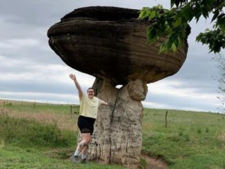 Batu jamur di Mushroom Rock State Park di Ellsworth County, Kansas, Amerika Serikat (KalderaNews/ig @renee.walsh93)