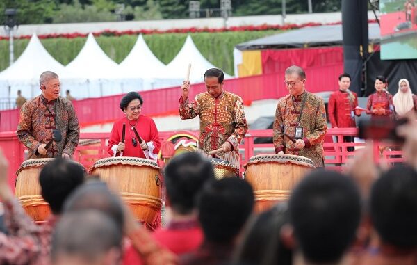 Puncak Perayaan Imlek Nasional Tahun 2023 digelar di Lapangan Banteng, Jakarta Pusat, pada Minggu sore, 29 Januari 2023