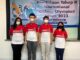 Empat siswa terbaik wakil Indonesia di International Biology Olympiad (IBO). (Dok.Puspresnas)