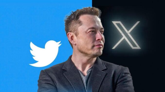 Elon Musk dan logo Twitter. (Ist.)