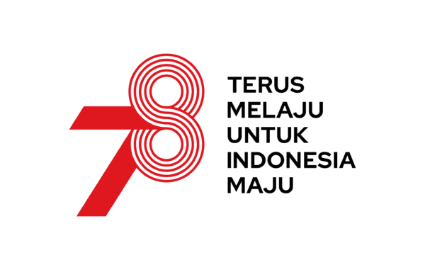 Logo resmi HUT Ke-78 Kemerdekaan RI bersanding dengan tema “Terus Melaju untuk Indonesia Maju”