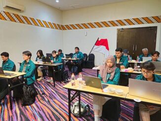 Tim Olimpiade Ilmu Kebumian Indonesia tengah berkompetisi di ajang IESO tahun 2023. (Dok.Puspresnas)