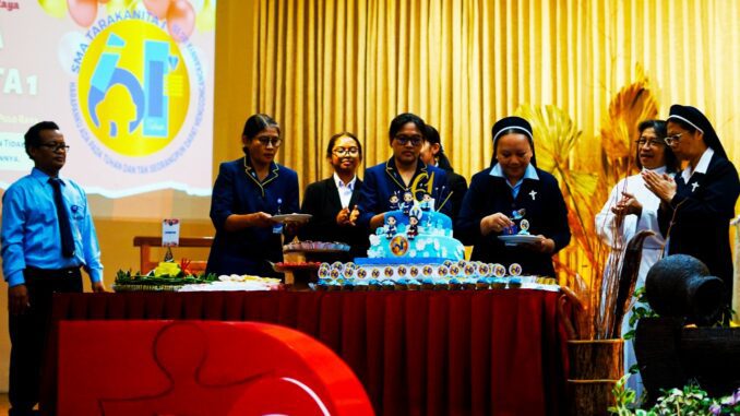 Perayaan 61 Tahun SMA Tarakanita 1 bertema "Harapanku Ada pada Tuhan dan Tak Seorangpun Dapat Menggoncangkannya" pada Minggu, 10 September 2023