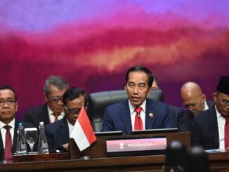 Presiden RI Joko Widodo menyampaikan pandangan saat Plenary Session KTT ke-43 ASEAN di Jakarta Convention Center, Jakarta, Selasa, 5 September 2023