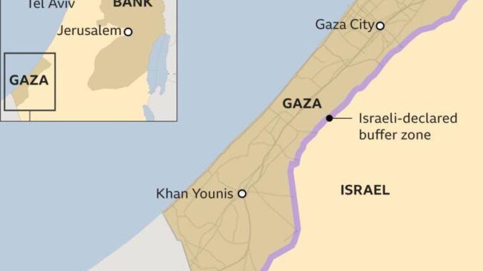Peta Jalur Gaza. (Ist.)