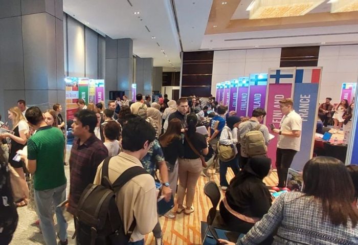 Pameran Pendidikan Tinggi Eropa atau European Higher Education Fair (EHEF) di Menara Astra Ballroom Jakarta pada Sabtu-Minggu, 11-12 November 2023.