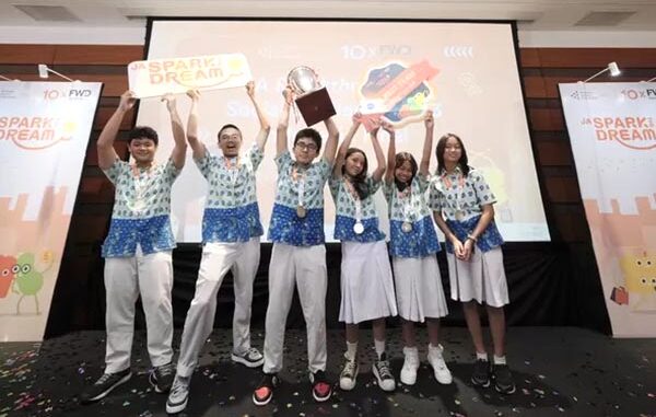 Tim SMP Pembangunan Jaya meraih prestasi di JA SparktheDream Social Challenge Asia Pacific Finals 2023. (Ist.)