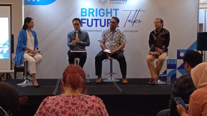 Sampoerna University Bright Future Talks 2024 bertajuk “Transformasi Pendidikan Indonesia” pada Rabu, 17 Januari 2024