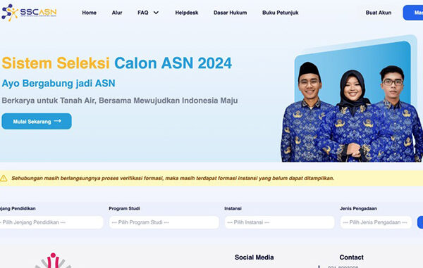 Tangkapan layar laman pendaftaran PPPK 2024. (dok.BKN)