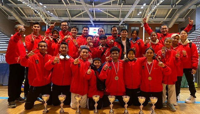 siswa RI borong 15 medali di ajang karate internasional Belanda (Dok: Puspresnas)